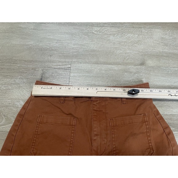 Old Navy Women's Sz 0 Petite Pants Orange Wide-Leg Chino Twill High-Rise Y2K - Picture 4 of 6